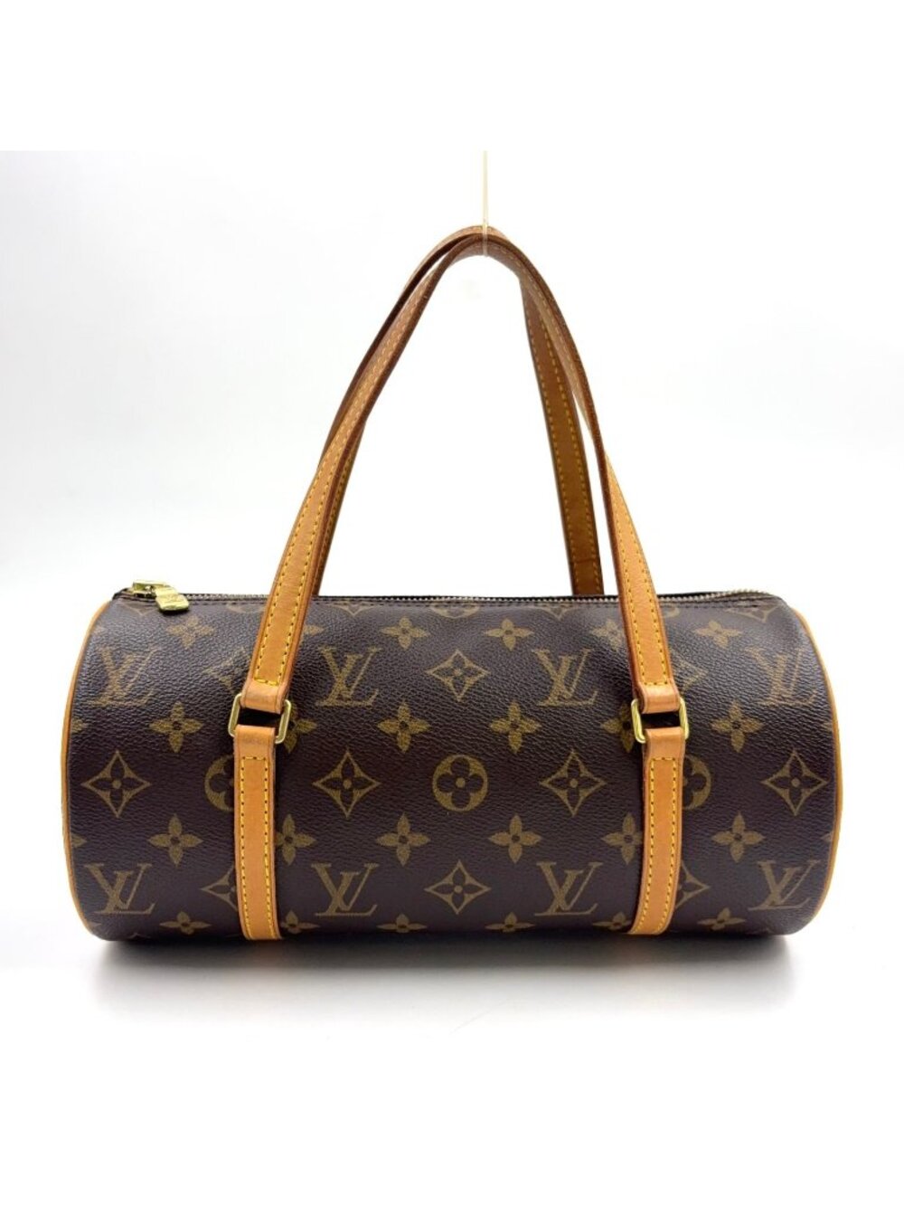 Louis Vuitton Monogram Vintage Leather Brown Handbag Gold